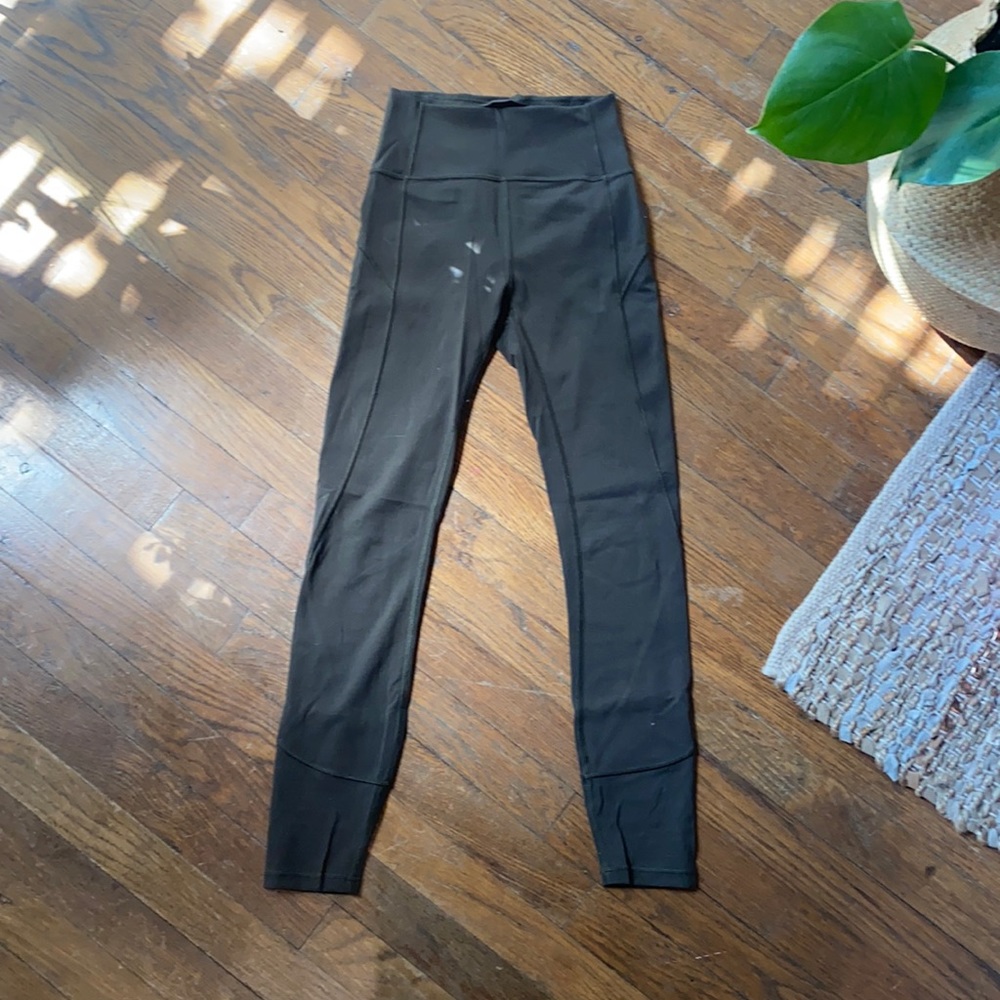 Lululemon Army Green Leggings - Picture 2 of 2